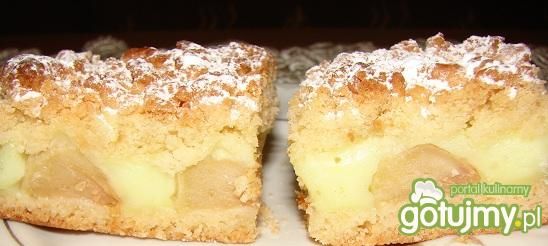 Ciasto z gruszką i budyniem Ciasto z gruszką i budyniem