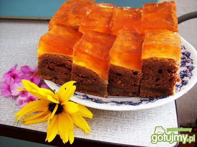 Ciasto z gruszkami i galaretką Ciasto z gruszkami i galaretką