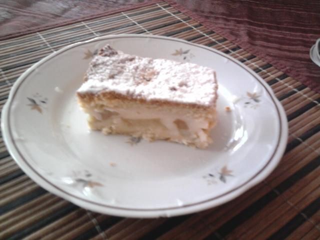 Ciasto z jabłkami i budyniem Ciasto z jabłkami i budyniem