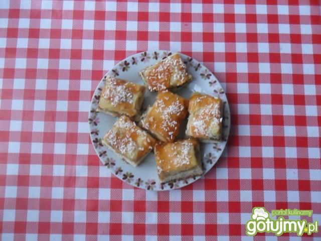 Ciasto z jabłkami i budyniem Ciasto z jabłkami i budyniem