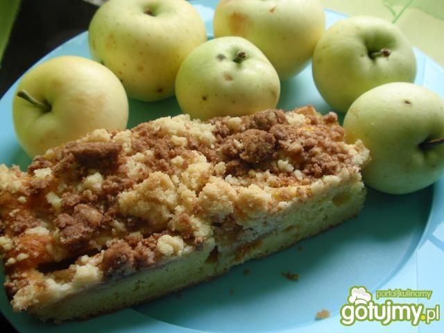 Ciasto z jabłkami i kolorową kruszonką Ciasto z jabłkami i kolorową kruszonką