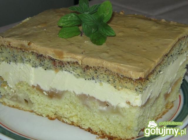 Ciasto z jabłkami i kremem