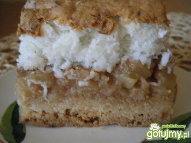 Ciasto z jabłkami i wiórkami kokosowymi