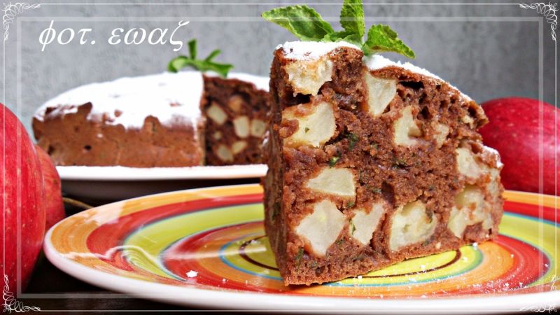 Ciasto z jabłkami, stewią i cynamonem