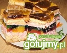 Ciasto z kolorową galaretką Ciasto z kolorową galaretką
