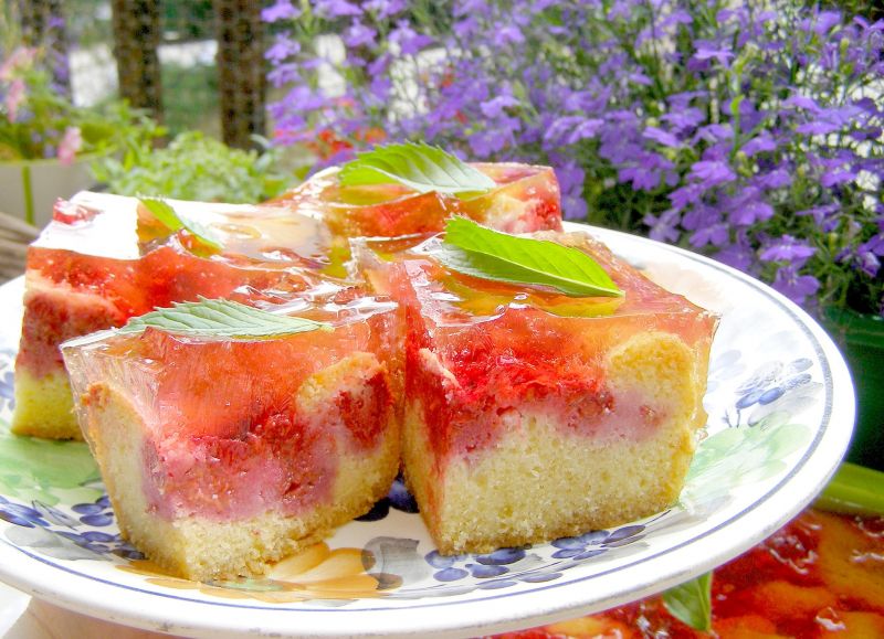 Ciasto z malinami Ciasto z malinami