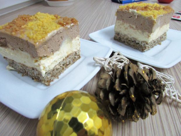 Ciasto z masą budyniową i czekoladową  Ciasto z masą budyniową i czekoladową