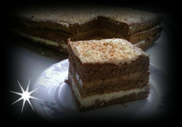 Ciasto z masą grysikową i piernikami