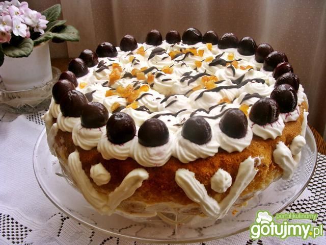 Ciasto z masą herbaciano-mandarynkową  Ciasto z masą herbaciano-mandarynkową