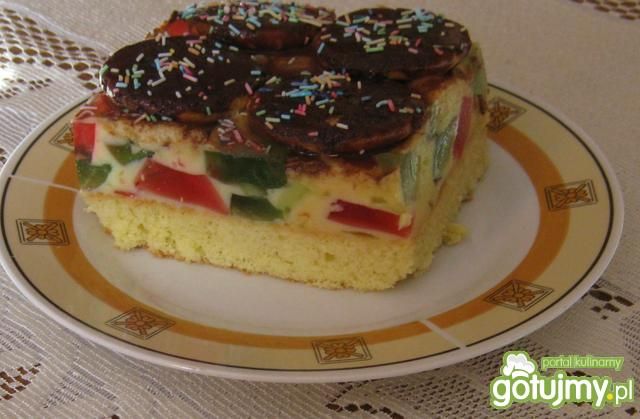 Ciasto z masą i galaretką Ciasto z masą i galaretką