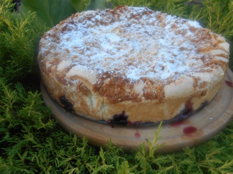 Ciasto z morelami i borówkami