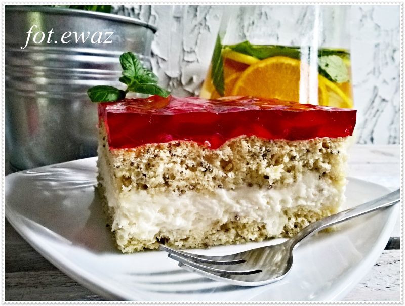 Ciasto z nektarynką i galaretką