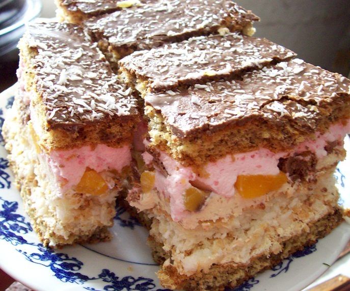 Ciasto z orzechami i kokosem