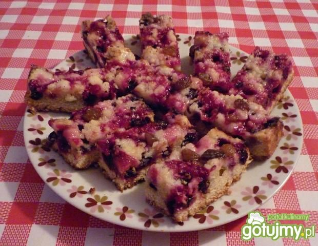 Ciasto z owocami i kruszonką  Ciasto z owocami i kruszonką