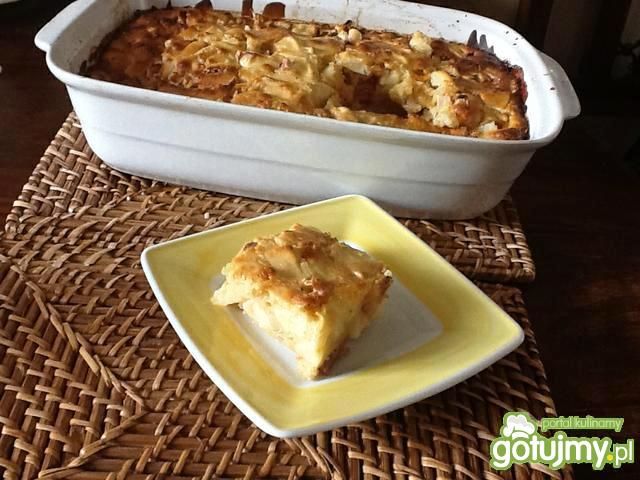 Ciasto z papierówkami i rabarbarem