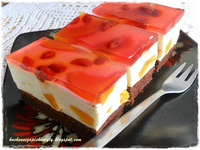 Ciasto z pianką brzoskwiniową