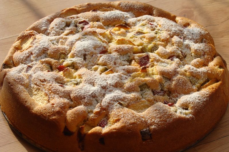 Ciasto z rabarbarem i jabłkami