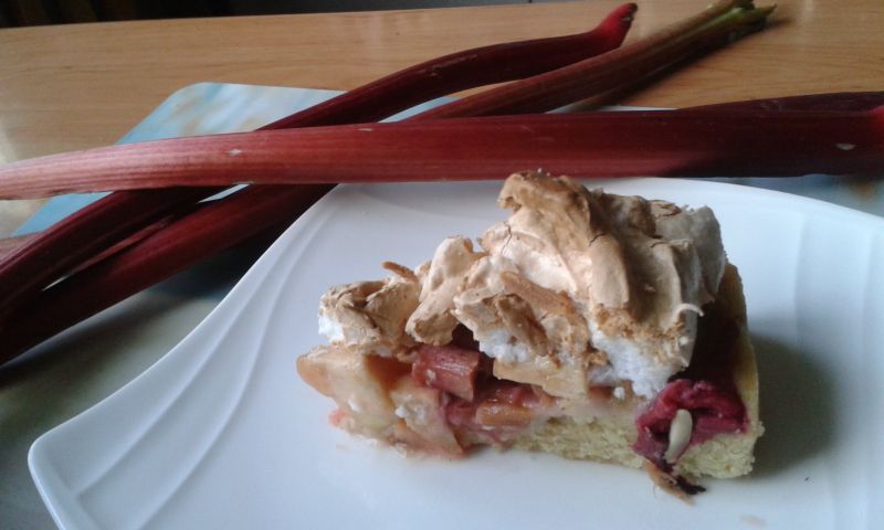 Ciasto z rabarbarem i jabłkami