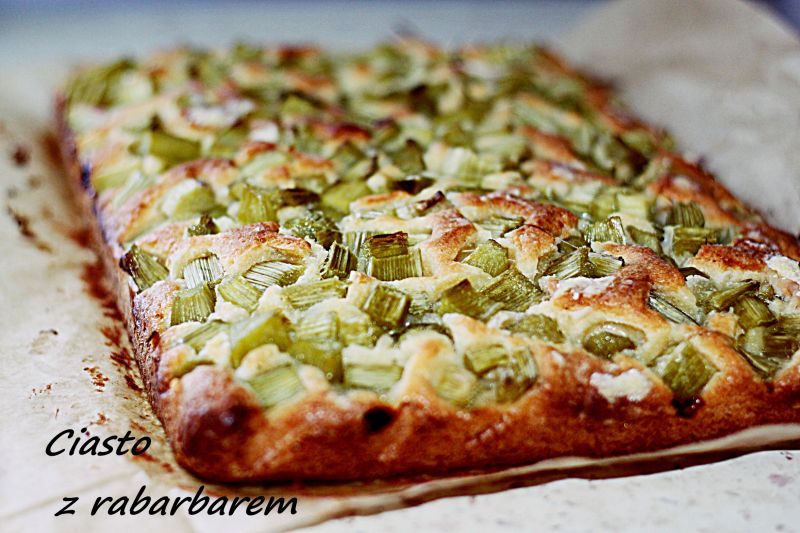 Ciasto z rabarbarem i kokosem