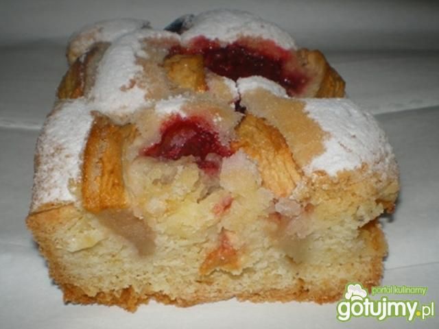 Ciasto z rabarbarem i truskawkami