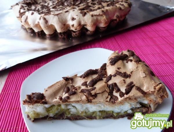 Ciasto z rabarbarem pod bezową kołderką Ciasto z rabarbarem pod bezową kołderką