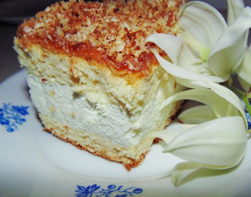 Ciasto z serową masą i kokosem Ciasto z serową masą i kokosem