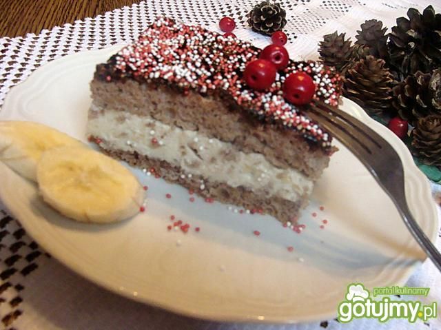 Ciasto z serowo- bananową masą  Ciasto z serowo- bananową masą