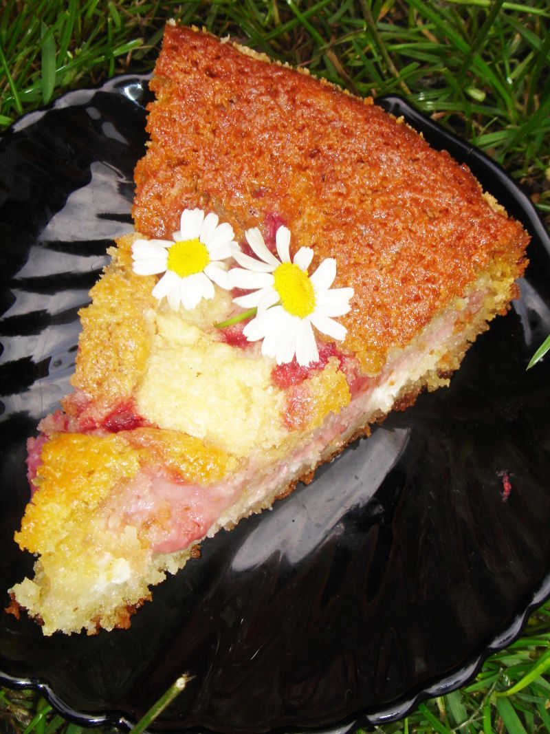 Ciasto z truskawkami i twarogiem
