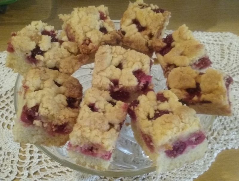 Ciasto z wiśniami i kruszonką Ciasto z wiśniami i kruszonką
