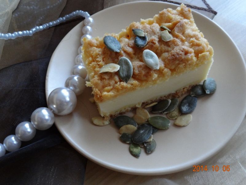 Ciasto ze śmietany z pestkami dyni 