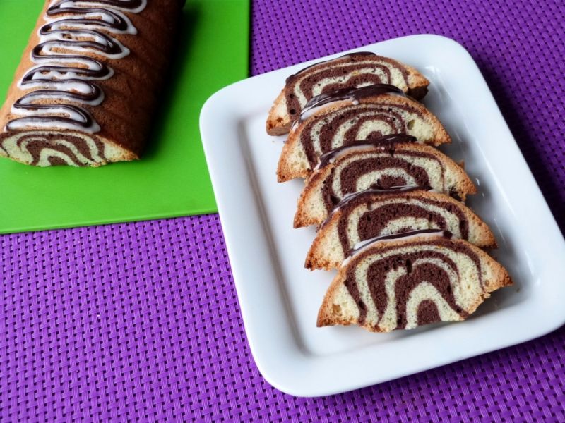 Ciasto zebra ze skórką pomarańczową