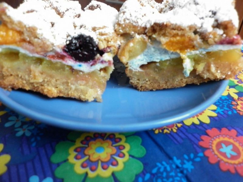 Ciasto żytnio - orkiszowe z owocowym miksem