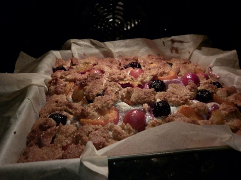 Ciasto żytnio - orkiszowe z owocowym miksem