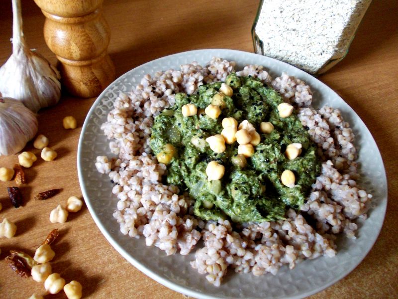 Ciecierzyca ze szpinakiem