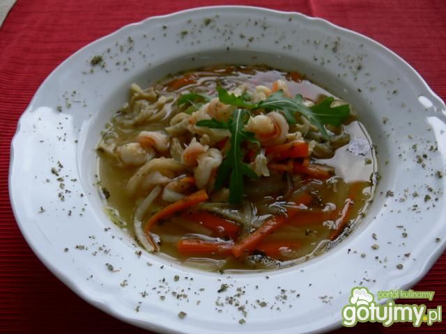 Cielęce flaczki z krewetkami Cielęce flaczki z krewetkami