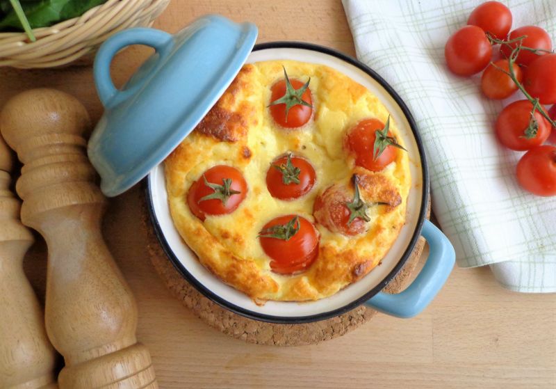 Cocotte z ricottą i pomidorkami Cocotte z ricottą i pomidorkami