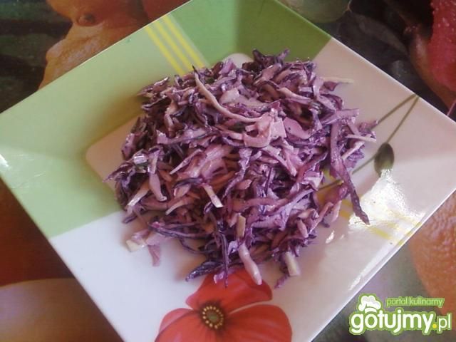 Coleslaw czyli modra z maślanką.