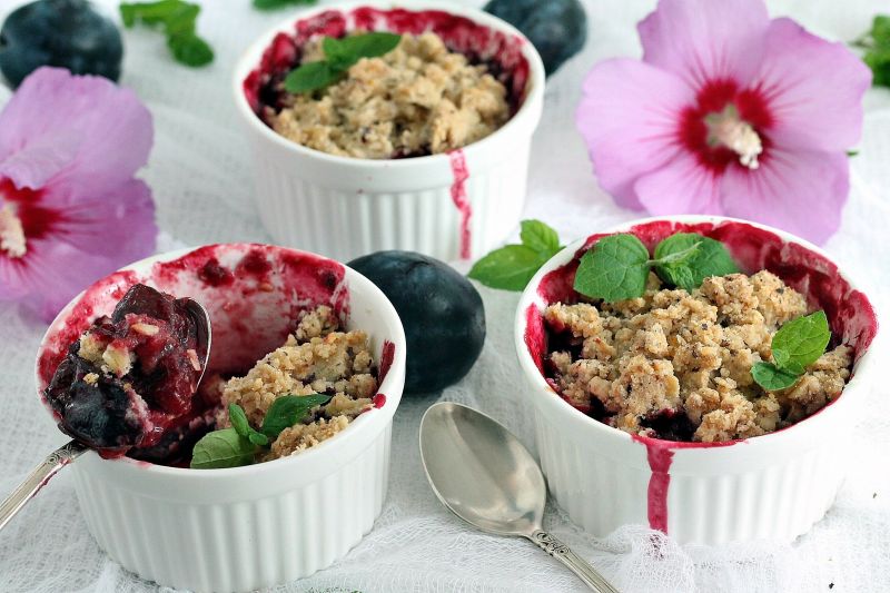 Crumble ryżowo śliwkowe Crumble ryżowo śliwkowe