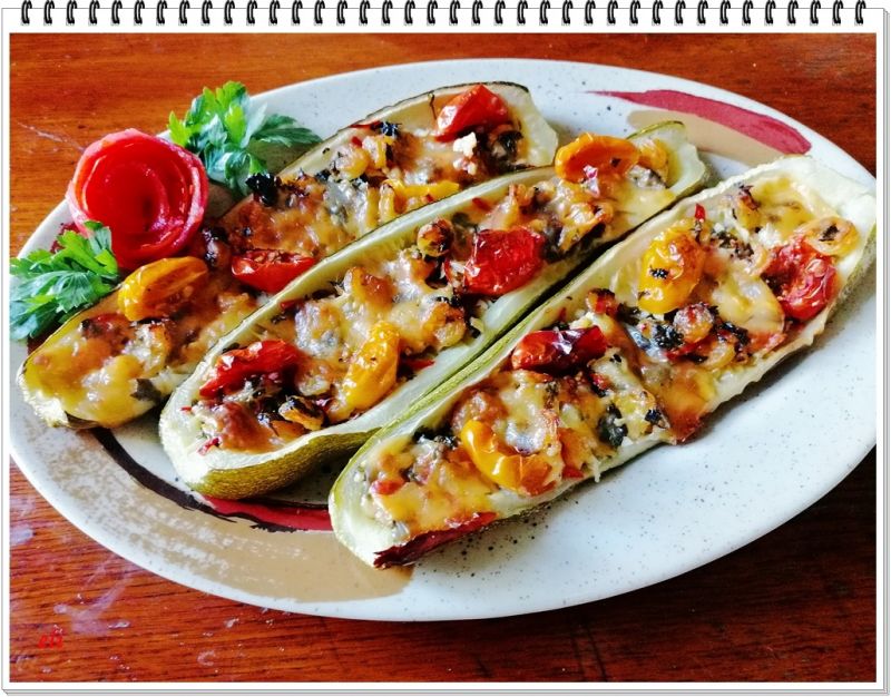 Cukinia Eli z krewetkami i serem mozzarella