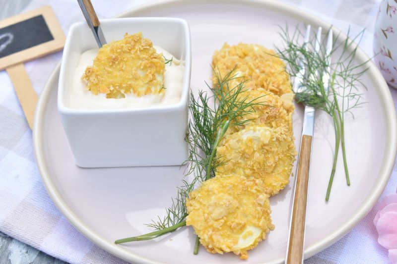 Cukinia pieczona w płatkach kukurydzianych