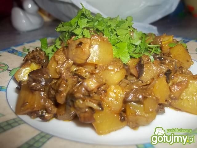 Cukinia z leśnymi grzybami Cukinia z leśnymi grzybami