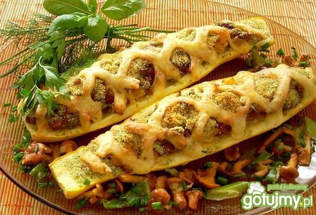 Cukinia zapiekana z kurkami