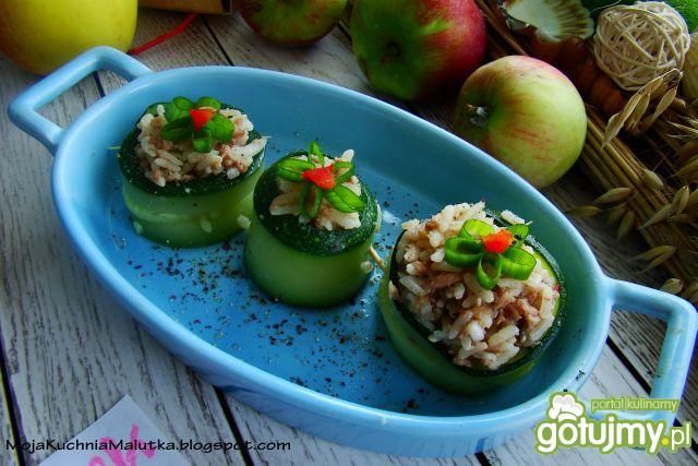 Cukiniowe zawijańce z ryżem  Cukiniowe zawijańce z ryżem