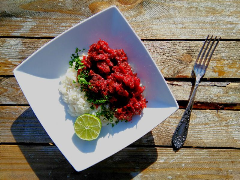 Curry z wołowiną i buraczkami Curry z wołowiną i buraczkami