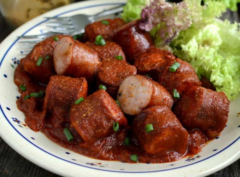 Przepis Currywurst czyli niemieckie kiełbaski z curry przepis