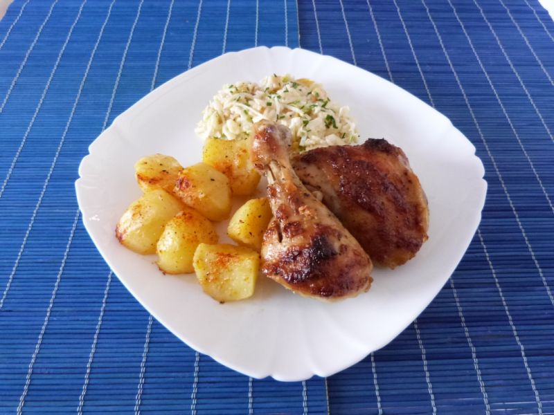 Ćwiartka z kurczaka w słodko-pikantnej marynacie 