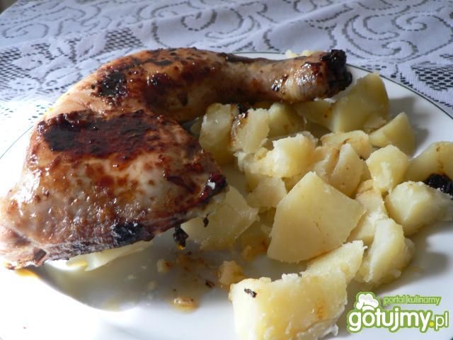 Ćwiartki z kurczaka w miodowej marynacie Ćwiartki z kurczaka w miodowej marynacie