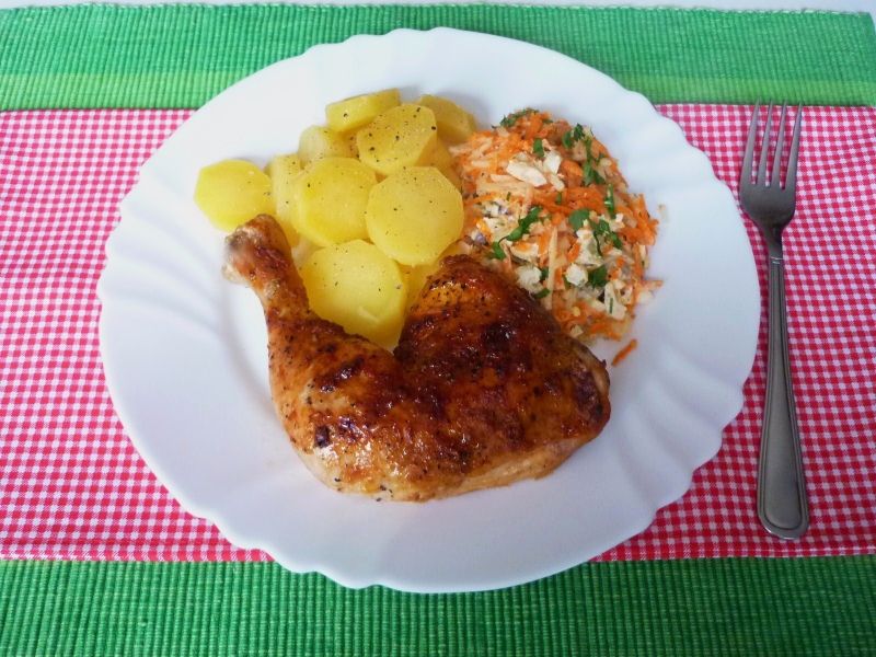 Ćwiartki z kurczaka z piekarnika