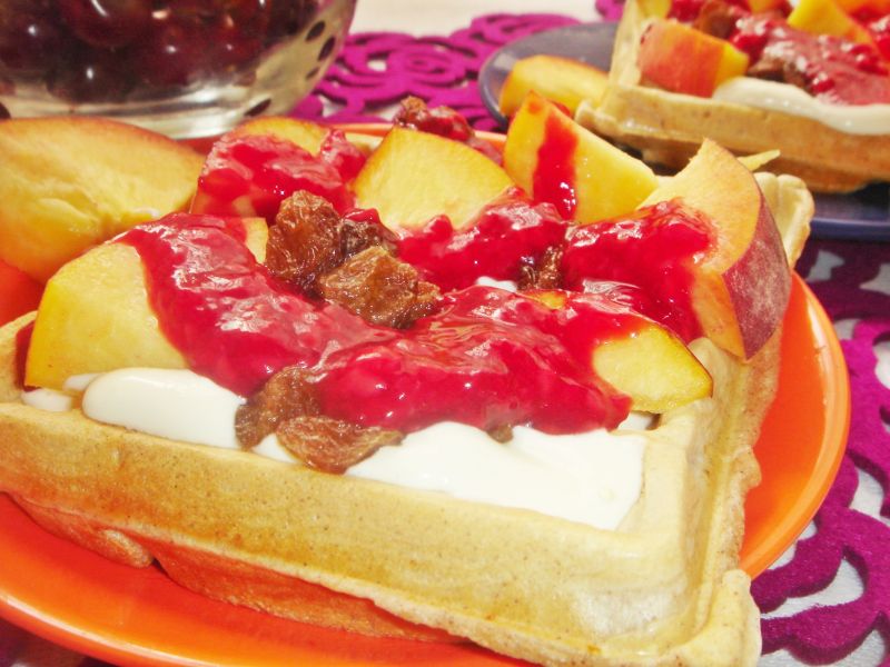 Cynamonowe gofry na bogato Cynamonowe gofry na bogato