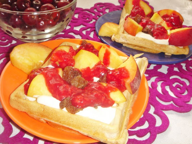 Cynamonowe gofry na bogato Cynamonowe gofry na bogato